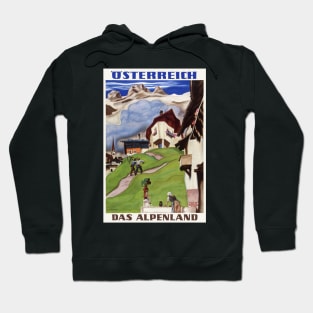 Österreich das Alpenland Vintage Poster 1933 Hoodie